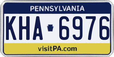 PA license plate KHA6976