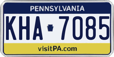 PA license plate KHA7085