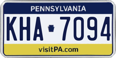 PA license plate KHA7094