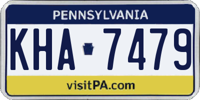 PA license plate KHA7479