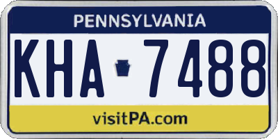 PA license plate KHA7488
