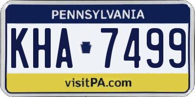 PA license plate KHA7499
