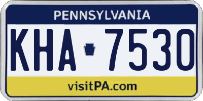 PA license plate KHA7530