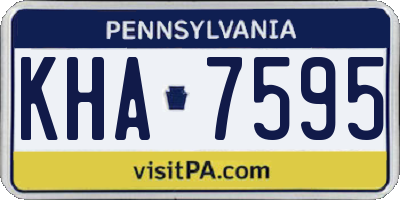 PA license plate KHA7595