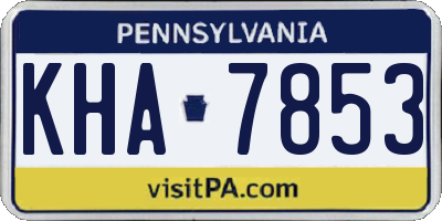 PA license plate KHA7853