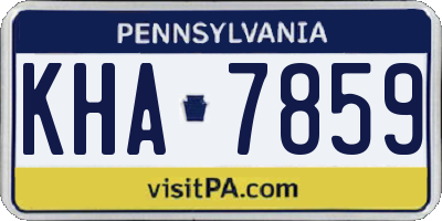 PA license plate KHA7859