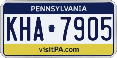 PA license plate KHA7905