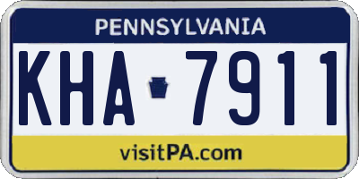PA license plate KHA7911
