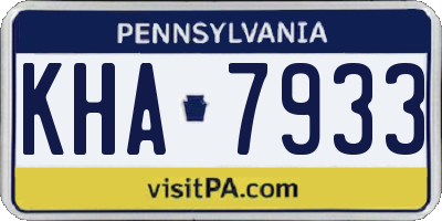 PA license plate KHA7933