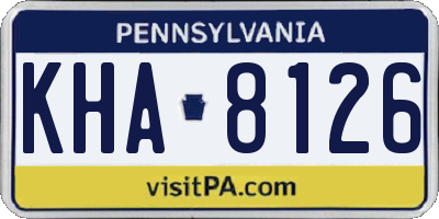 PA license plate KHA8126