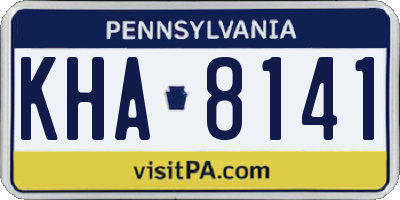 PA license plate KHA8141