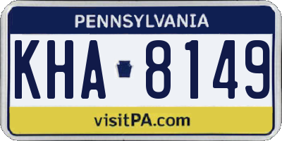 PA license plate KHA8149
