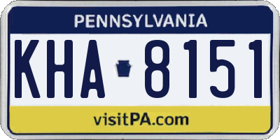PA license plate KHA8151