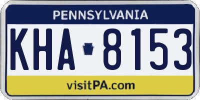 PA license plate KHA8153