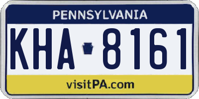 PA license plate KHA8161