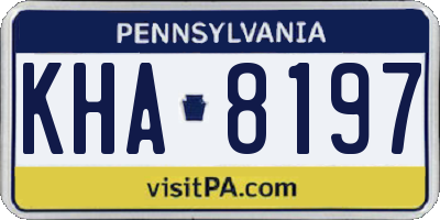 PA license plate KHA8197