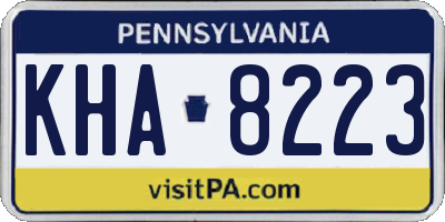 PA license plate KHA8223