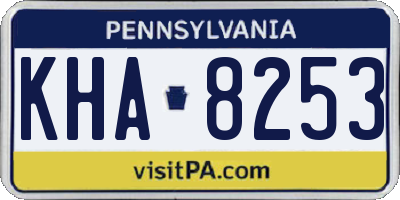 PA license plate KHA8253
