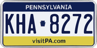 PA license plate KHA8272