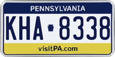 PA license plate KHA8338