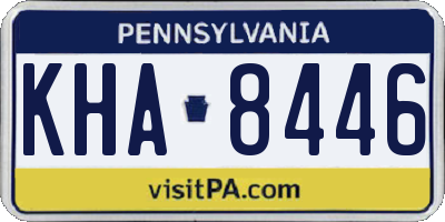 PA license plate KHA8446