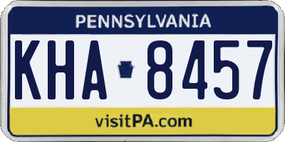 PA license plate KHA8457