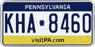 PA license plate KHA8460