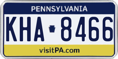 PA license plate KHA8466