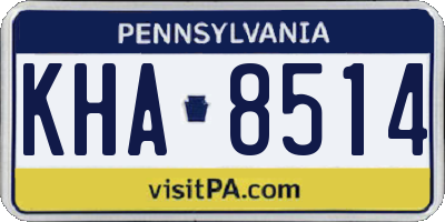PA license plate KHA8514