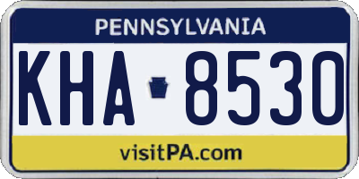 PA license plate KHA8530