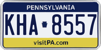 PA license plate KHA8557