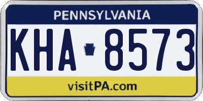 PA license plate KHA8573