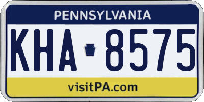 PA license plate KHA8575