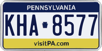 PA license plate KHA8577