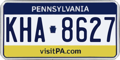 PA license plate KHA8627