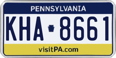 PA license plate KHA8661