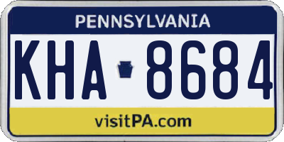 PA license plate KHA8684