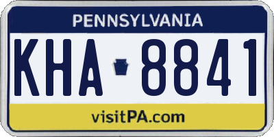PA license plate KHA8841