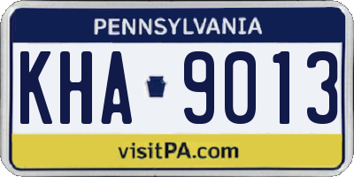 PA license plate KHA9013