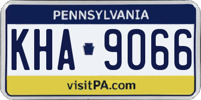 PA license plate KHA9066