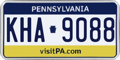 PA license plate KHA9088