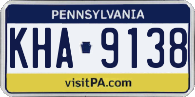 PA license plate KHA9138