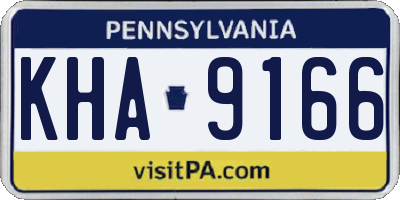 PA license plate KHA9166