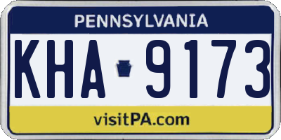 PA license plate KHA9173