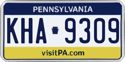 PA license plate KHA9309