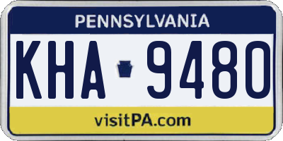 PA license plate KHA9480
