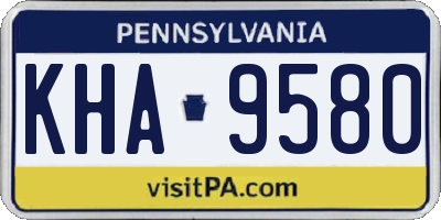 PA license plate KHA9580