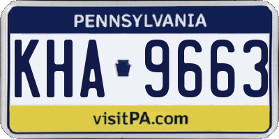 PA license plate KHA9663