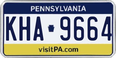 PA license plate KHA9664