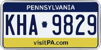 PA license plate KHA9829